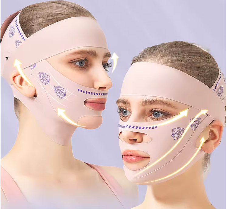 V-Revitalize™ - Máscara de Contorno Facial - Suaviza Rugas, Papada e Modela o Rosto